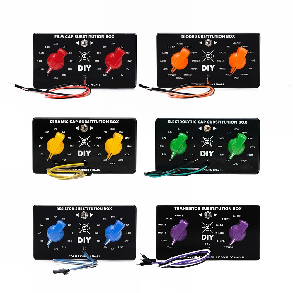 CopperSound Pedals DIY Transistor Substitution box, decade box for