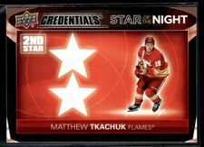 2021-22 UD Credentials 2nd Star of the Night Matthew Tkachuk #2S-3