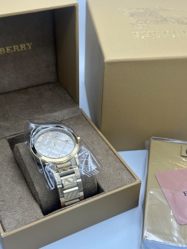 BURBERRY BU9038 Heritage Nova Check Swiss Gold 38mm Unisex Watch - Picture 6 of 11