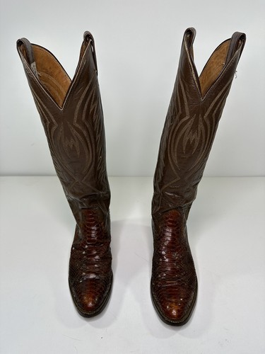 Vintage Nocona Python Exotic Cowgirl Boots Size 5.5A Made In USA - Picture 2 of 17