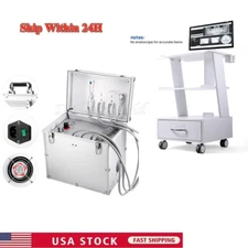 Portable Dental Delivery Unit &4hole Air Compressor/Mobile Rolling Trolley  Oral
