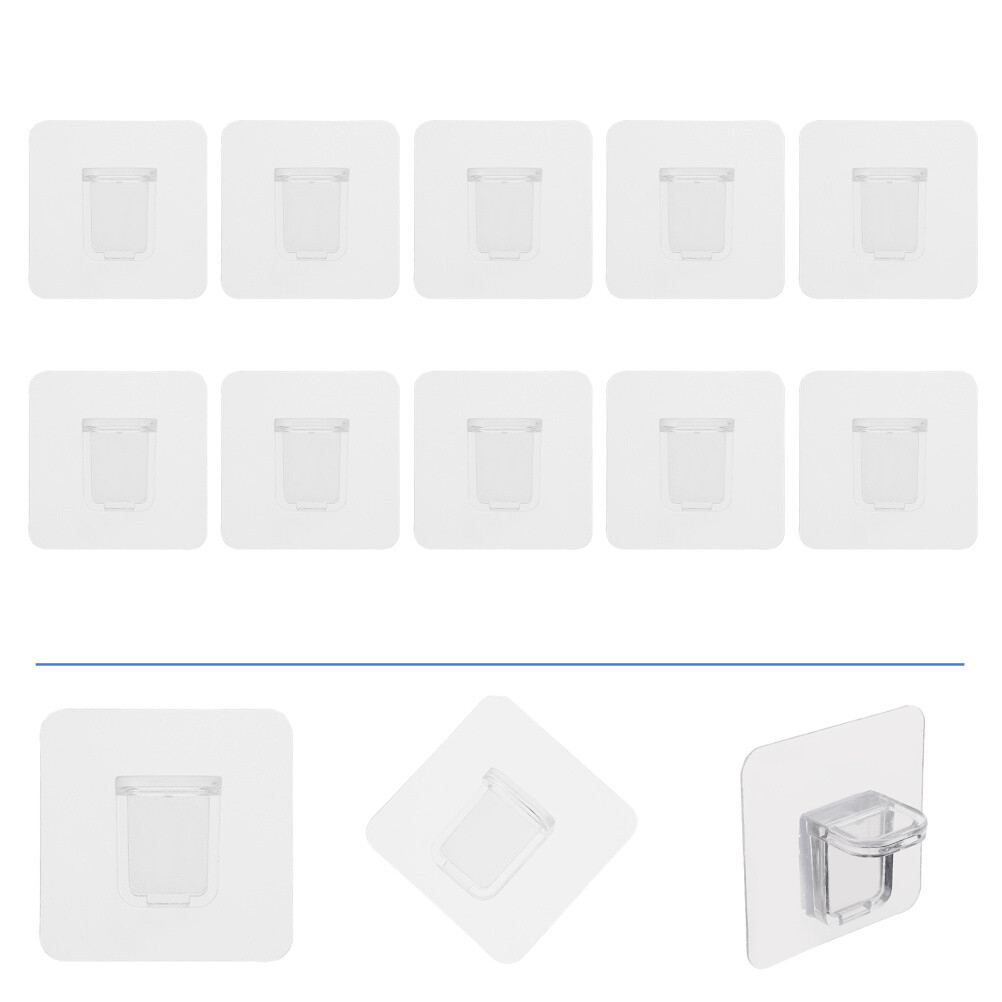 10PCS Plastic Shelf Support Adhesive Pegs Cabinet Clips Heavy Duty-image