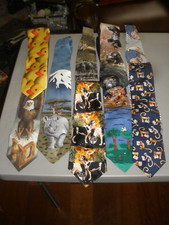 Men's Neck Ties Variety of Animals styles and colors you choose 