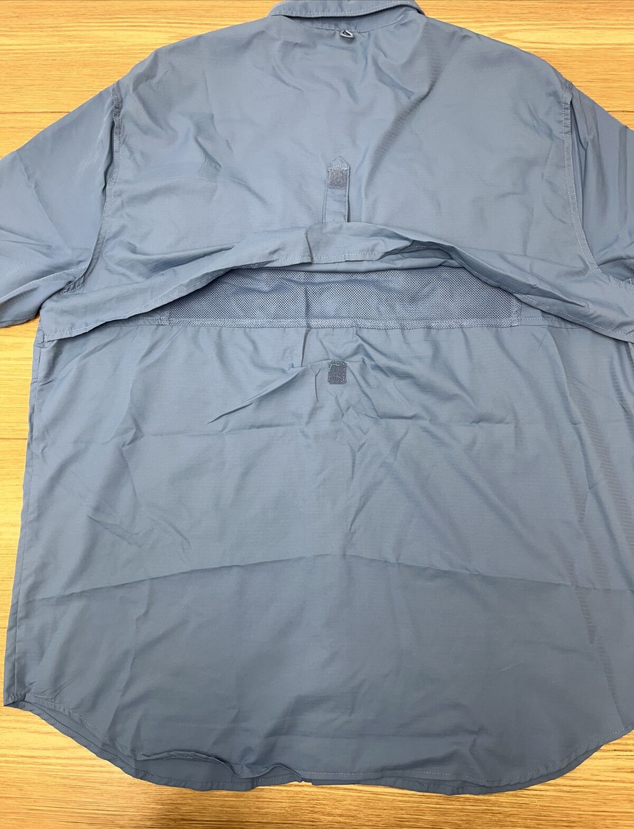Chemise De Pêche Reel Legends - Homme, Taille L, Manches Longues, Dos Ventilé, Bleu