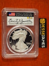 2025 W Proof Silver Eagle Pcgs Pr70 Dcam Advance Release Emily Damstra Signed