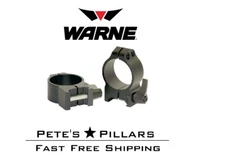 Warne Maxima QD Quick Detach 30mm Medium Matte Steel Scope Rings 214LM