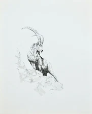 Jean-Claude Leonard Michel - Print - Lithograph - Ibex