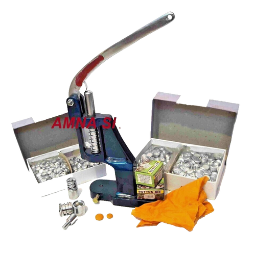 Manual Hand Press Machine For Fabric Cover Button With 2 Dies and Free Buttons