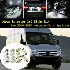 14Pc Error Free White Interior LED Light Kit for 2010-18 Mercedes-Benz Sprinter