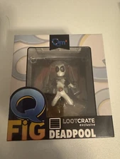 2015 Deadpool Explosion Q-Fig Grey Variant Figure Loot Crate Exclusive Marvel