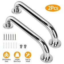 2PCS Bath Grab Bar Non-slip Safety Shower Tub Handle Support For Bathtub Toilet