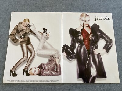 2008 JITROIS Print Ad 2 Page Fashion Feet Ankles Long Legs High Heel Shoes Art