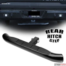 Black Steel Rear Hitch Step Bar Guard For 2" Trailer Tow Tailgate Receiver S18