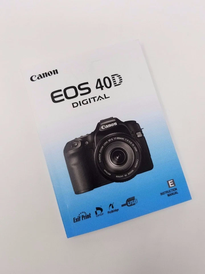 Canon EOS 40D Instruction Owners Manual Book NEW - Image 2 of 2