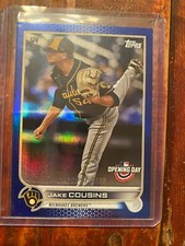 2022 Topps Opening Day Jake Cousins Rookie Card Blue Parallel Milwaukee Brewers