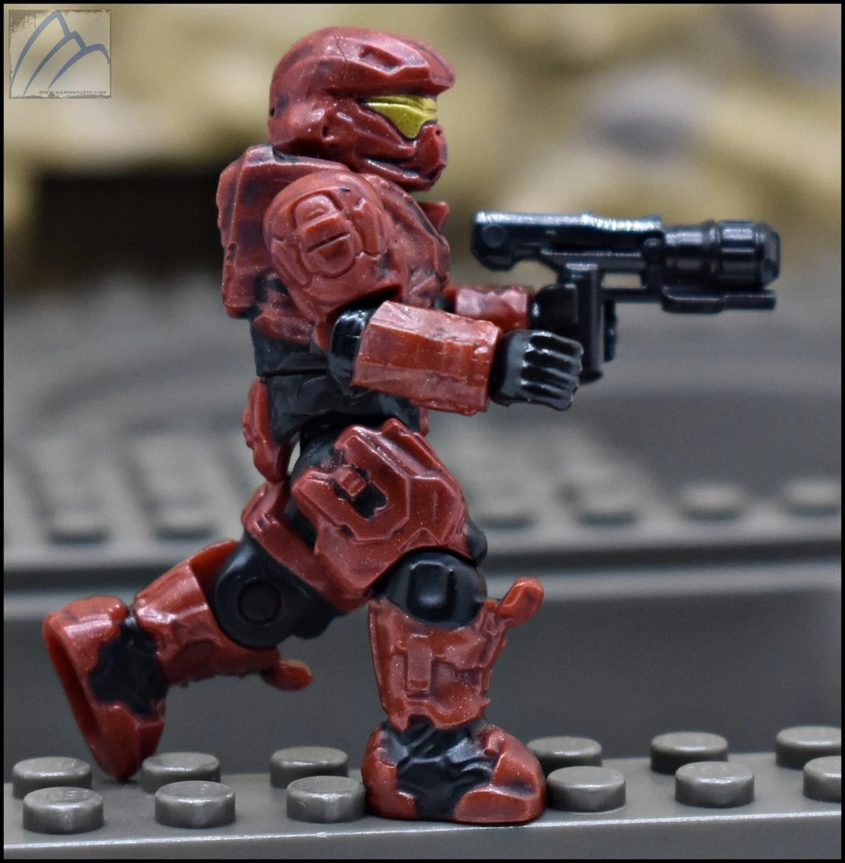 HALO MEGA BLOKS UNSC MAROON SPARTAN RECRUIT MINI FIGURE 97123 HORNET VS VAMPIRE - Image 3 of 4