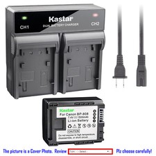 Kastar Battery Rapid Charger for Canon BP-808 CG-800 Canon FS300 Camcorder