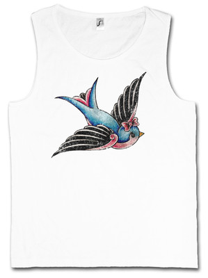 OLDSCHOOL TATTOO SWALLOW TANK TOP GYM - Rockabella Schwalbe Pin Up Candy