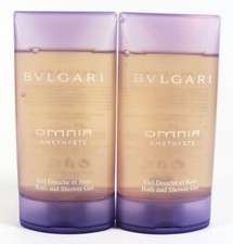 Bvlgari Omnia Amethyste Bath and Shower Gel Lot of Two 2.5 oz / 75 ml