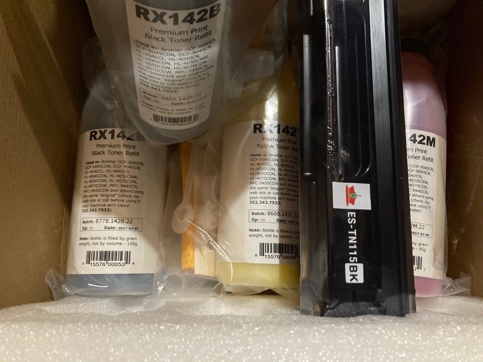 Toner Refill Kit - Brother DCP RX142B, RX142M, RX142Y & 1 Black cartridge TN-115 - Image 2 of 4