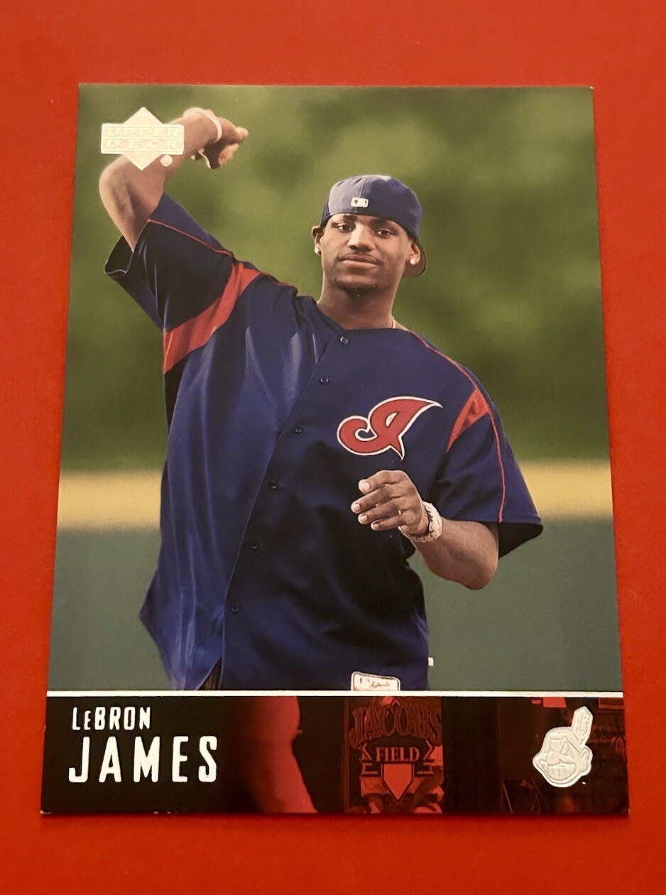 2004 Upper Deck First Pitch Inserts LeBron James #SP7 MLB *OLD* Indians LOGO!