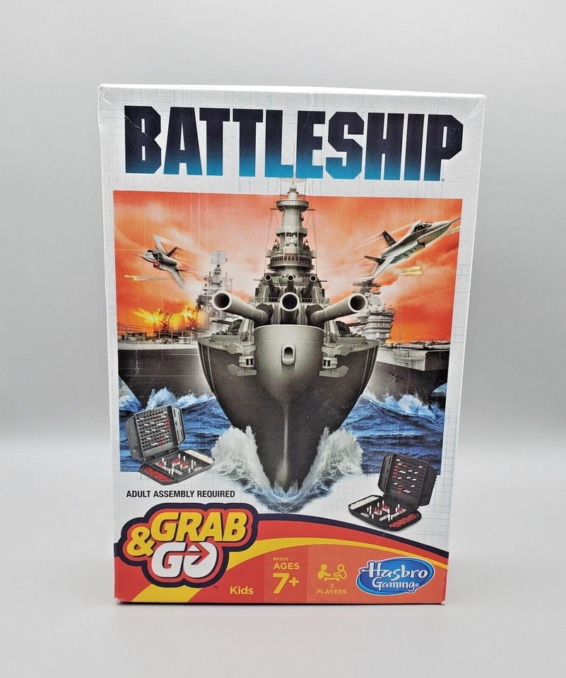 BATTLESHIP HASBRO GRAB AND GO GAME TRAVEL SIZE SMALL COMPACT opened for pictures - Image 4 of 4
