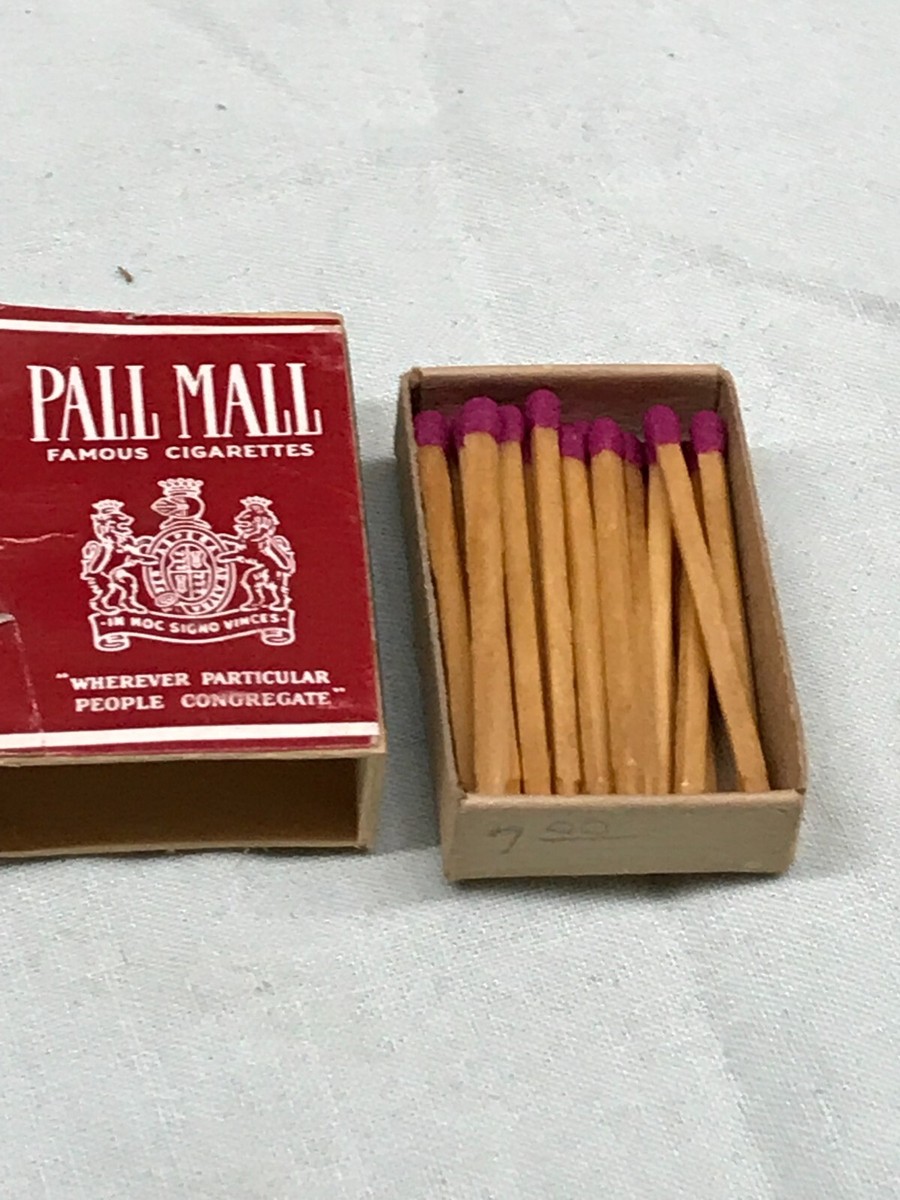 matches for cigarettes Vintage Pall Mall Cigarette Matches Matchbox Tiny Size Made In Sweeden