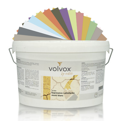 (12,89 EUR/l) Volvox Espressivo Lehmfarbe Wandfarbe bunt A 5L versch. Farben