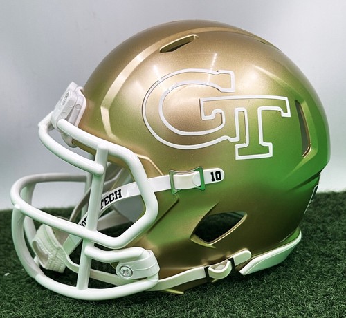 CUSTOM RIDDELL SPEED MINI FOOTBALL HELMET - GEORGIA TECH YELLOW JACKETS - Picture 5 of 8