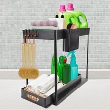 2 Pack under Sink Organizers and Storage 2 Tier Pull Out under Cabinet Organizer