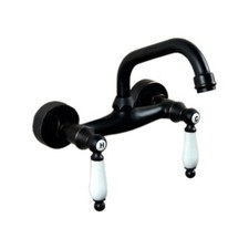 Black Oil Rubbed Brass Wall Mount Kitchen Faucet Bathroom Sink Mixer Tap 2hg001