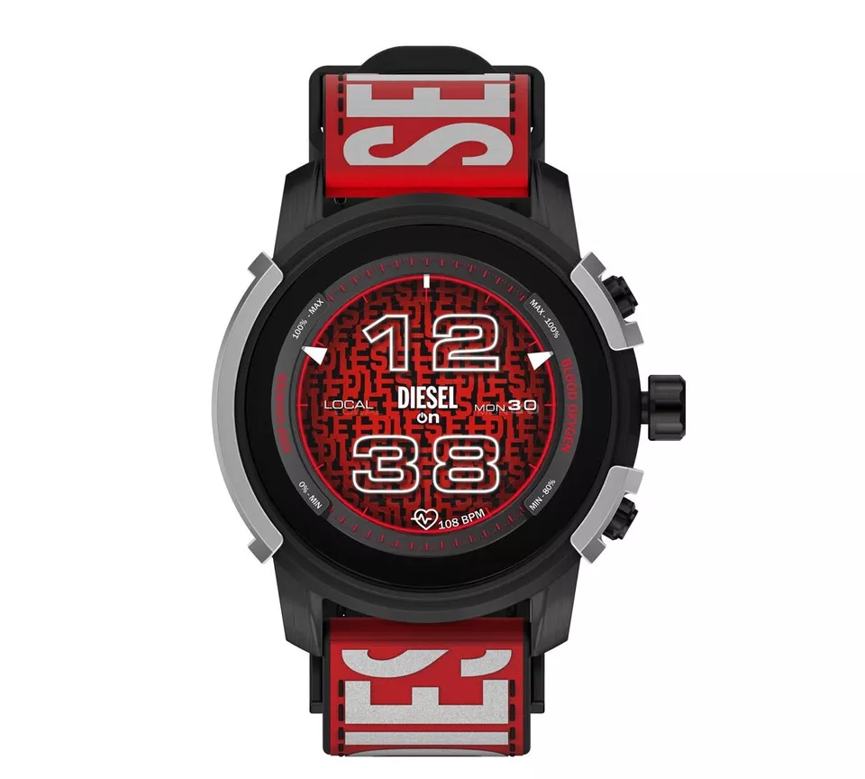 RELOJ INTELIGENTE DIESEL DZT2041 CORREA DE SILICONA ROJA/BLANCA GEN 6 PARA HOMBRE Foto 2 de 4