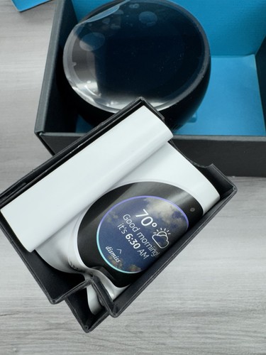 Echo Spot - Smart Alarm Clock with Alexa Black OPEN BOX - Picture 3 of 3