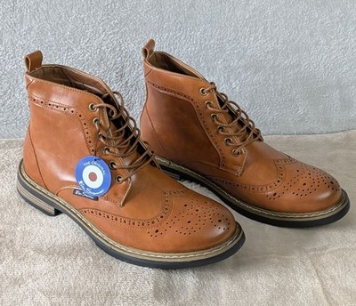 Ben Sherman Stiefel Herren UK 7 Templeton hellbraun Brogue Budapester Schnürstiefelette