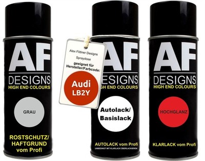 Spraydose Set für Audi LB2Y Habanero Orange Metallic Autolack Klarlack Grundieru