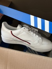 adidas Continental 80 Herren Sneaker Low Top Schnürung Weiß/Rot/Blau EU 44