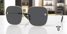 VERSACE VE2246D 100287 Gold Dark Grey 59 mm Women's Sunglasses