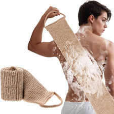 Extra Rough Exfoliating Back Scrubber, Large Natural Exfoliation Washcloth