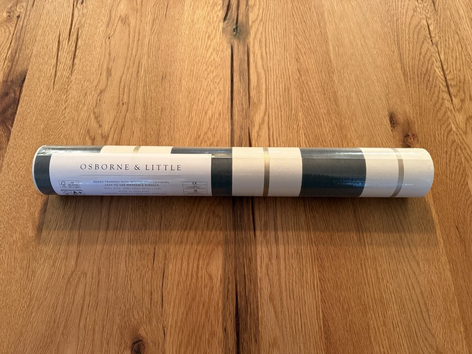 Osborne & Little Wallpaper W7980-06 Bramante Stripe - Brand New Sealed
