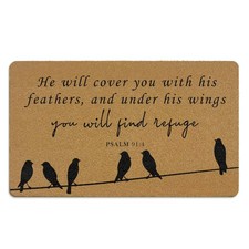Christian Bird Coir Door Mat, Religious Welcome Mats for Front Door, He Will ...
