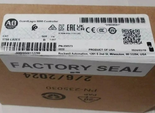 New Allen Bradley 1756-L82ES SER B ControlLogix 5580 Controller ENet Processor - Picture 1 of 3
