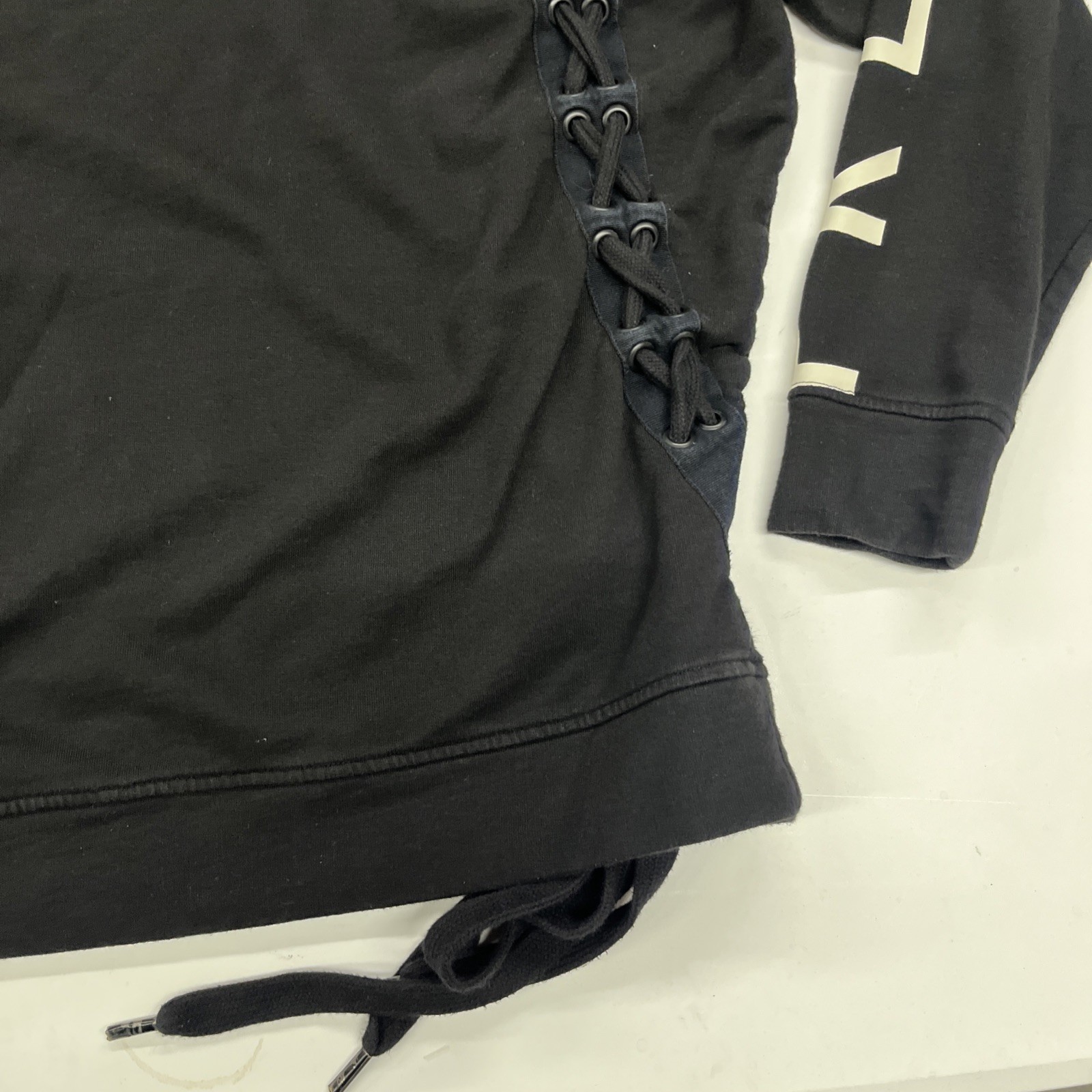 Preach Black Small Oversized Drawstring Hoodie - image 11