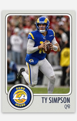 #ad #ad Ty Simpson Rams NFL #15 Football Sports Trading Card $7.99