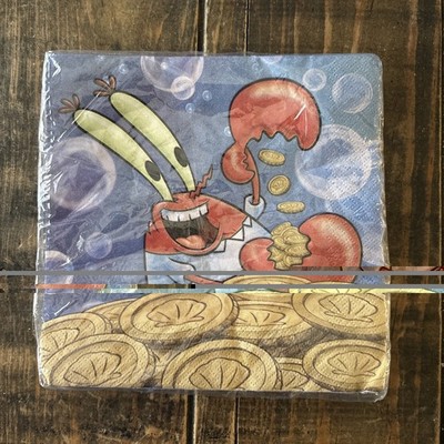 SpongeBob  Birthday Party Napkins Mr. Krabs 16 Count Napkins