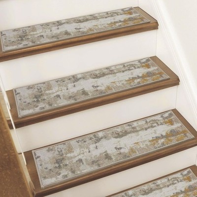 BEQHAUSE Stair Treads for Wooden Steps Non-Slip Machine Washable Carpet Stair...