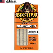 Gorilla Mounting Putty, Natural Tan Color, 168 168 Squares,