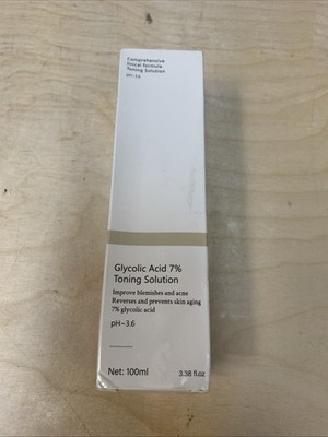 Glycolic Acid 7% Toning Solution 240ml Ph~3.6 Improves Blemishes And Acne 