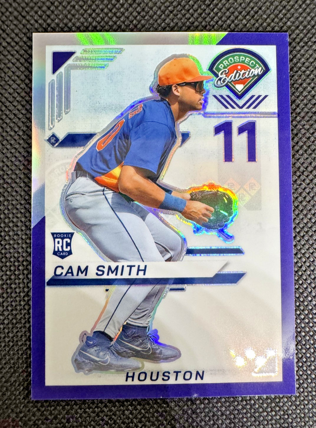 2025 Panini Prospect Edition - Cam Smith #63 Purple Holo Prizm /99 Astros RC