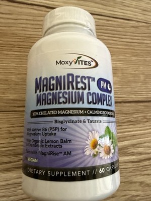 MagniRest PM Magnesium Complex  Unisex 60 Capsules -2 per serv EXP 12/28 NEW