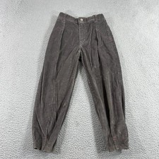 Vintage Oshkosh B'gosh Gray Corduroy Pants 6 USA Back Elastic Waist